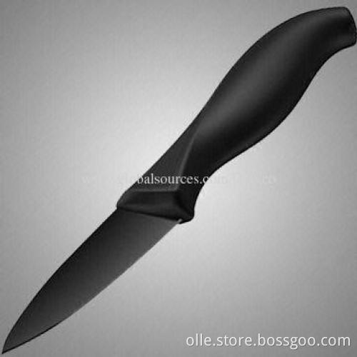 3'' Black Blade Fruit Tools with ABS and TPR/PP and TPE Coating Rubber Handle